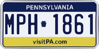 PA license plate MPH1861
