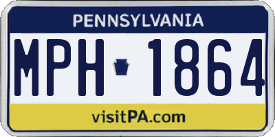 PA license plate MPH1864