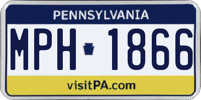 PA license plate MPH1866