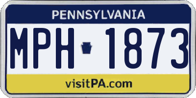 PA license plate MPH1873