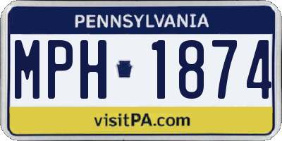 PA license plate MPH1874