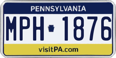 PA license plate MPH1876