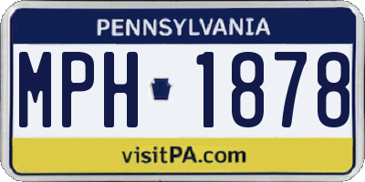 PA license plate MPH1878