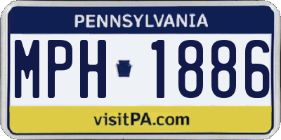 PA license plate MPH1886