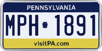PA license plate MPH1891