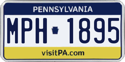 PA license plate MPH1895