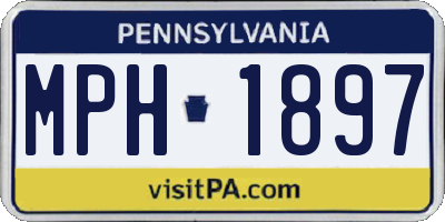 PA license plate MPH1897