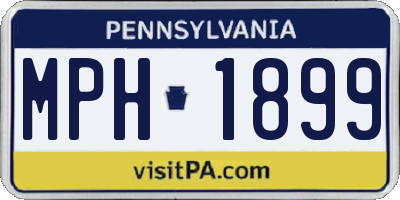 PA license plate MPH1899