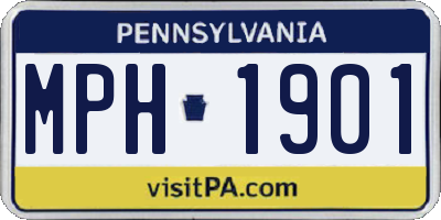 PA license plate MPH1901