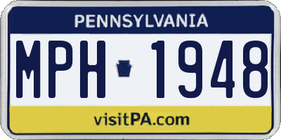 PA license plate MPH1948
