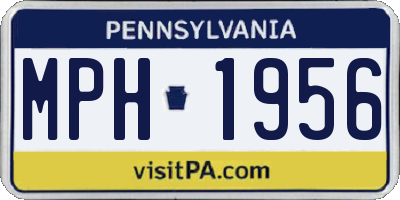 PA license plate MPH1956