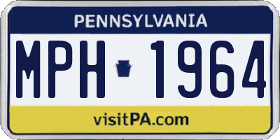 PA license plate MPH1964