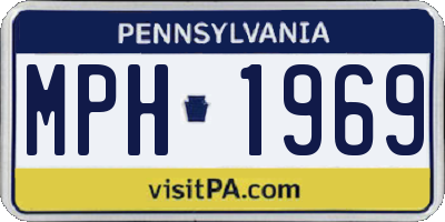 PA license plate MPH1969