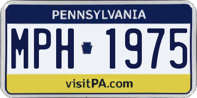 PA license plate MPH1975