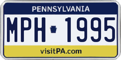 PA license plate MPH1995