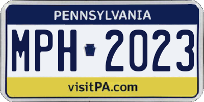 PA license plate MPH2023