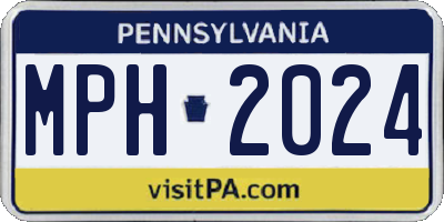 PA license plate MPH2024