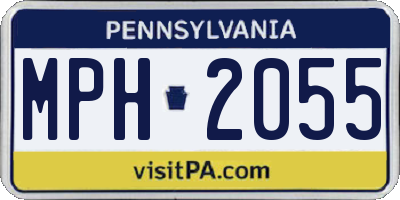 PA license plate MPH2055