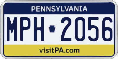 PA license plate MPH2056
