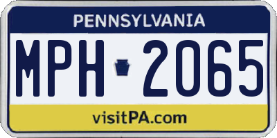 PA license plate MPH2065
