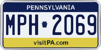 PA license plate MPH2069