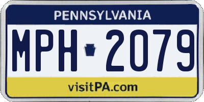 PA license plate MPH2079