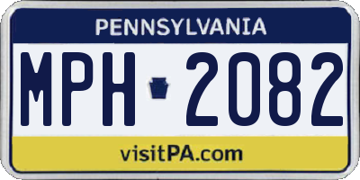 PA license plate MPH2082