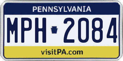 PA license plate MPH2084