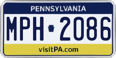 PA license plate MPH2086