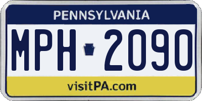 PA license plate MPH2090