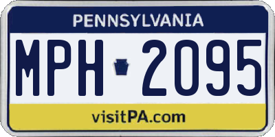 PA license plate MPH2095
