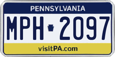 PA license plate MPH2097
