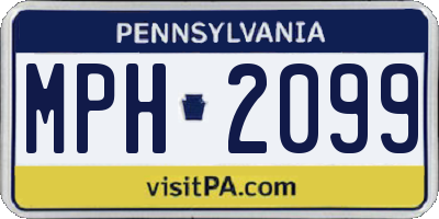 PA license plate MPH2099