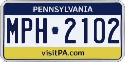 PA license plate MPH2102