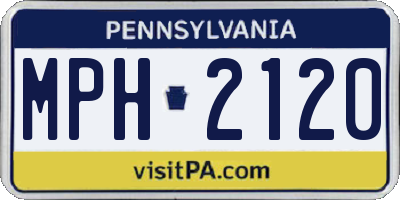 PA license plate MPH2120