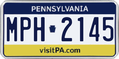 PA license plate MPH2145