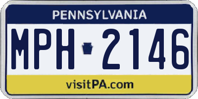 PA license plate MPH2146