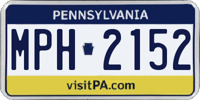 PA license plate MPH2152