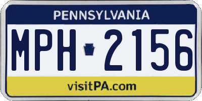 PA license plate MPH2156