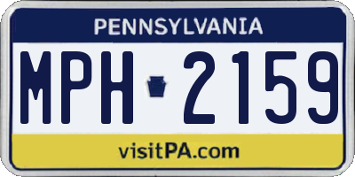 PA license plate MPH2159