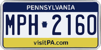 PA license plate MPH2160