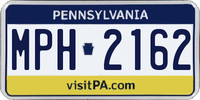 PA license plate MPH2162