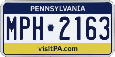 PA license plate MPH2163
