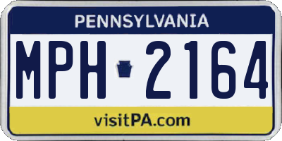 PA license plate MPH2164