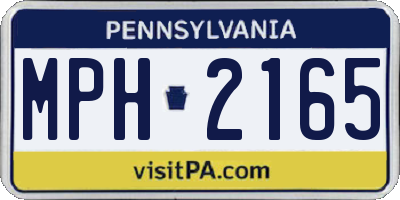 PA license plate MPH2165