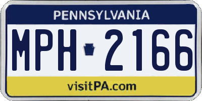 PA license plate MPH2166