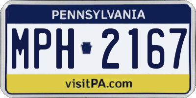 PA license plate MPH2167