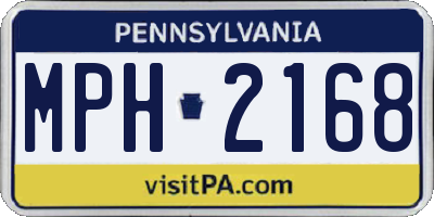 PA license plate MPH2168