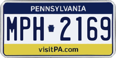 PA license plate MPH2169