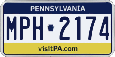 PA license plate MPH2174